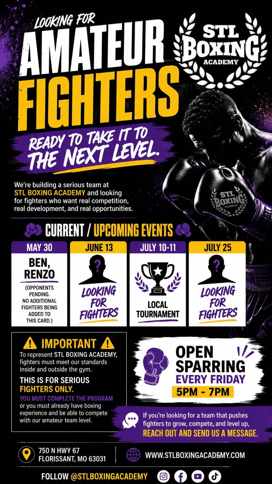 Looking For Amateur Fighters